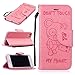 Produktbild Nancen Apple iphone 7 (4,7 Zoll) Hülle, [Bär - Don't Touch My Phone] Serie Weich Leder Handyhülle Tasche Wallet Flip Case Book Cover Etui, Niedlich Bär Muster Design Ledertasche Lederhülle Schutzhülle mit Standfunktion Brieftasche und Kartenfächer