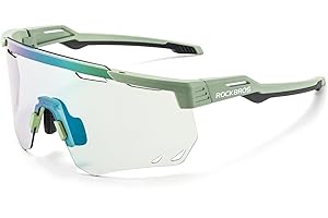 ROCKBROS Selbsttönend Sonnenbrille Fahrradbrillen Photochromatische Sportbrille für Damen und Herren UV400 Schutz TR90 Rahmen Radsport