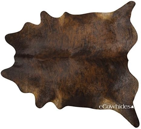 Dark Brindle Brazilian Cowhide Rug Cow Hide Skin Leather Area Rug: LARGE by eCowhides