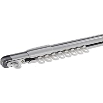 Rail à Rideau Coulissant ACAZA Extensible 190-360cm - Pour Plafond, Acier Inoxydable, Blanc