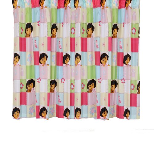 Character World Dora the Explorer Buttons 54-inch Curtains