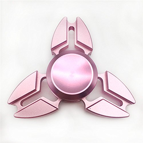 Trocent Tri-Spinner Fidgets Toy Metal EDC Sensory Fidget Spinner Hands Ceramic Bearing Kids/Adult Funny Anti Stress Toys Gift (Fidget Spinner, Rose Gold)