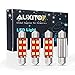 Produktbild AUXITO 4x C5W 41mm 42mm LED Kennzeichenbeleuchtung Lampen, Extrem Hell Canbus 6-SMD 3030 Auto Innenbeleuchtung, 6000K KFZ Soffittenlampe, Kofferraumbeleuchtung, Fussraumleuchte DC 12V (Xenon Weiß)