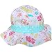 Baby Girl's Bucket Style Pretty Floral Summer Sun Beach Hat (3-6 Months (46cm), Delicate Flowers)