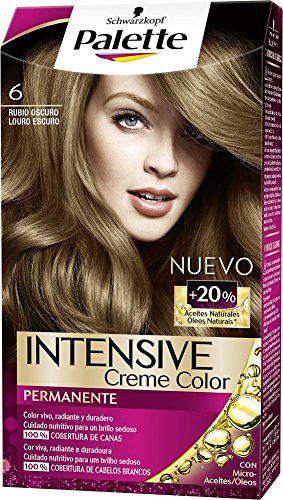 Palette Intense Cream Coloration Intensive Coloración del Cabello 6 Rubio Oscuro - Pack de 3