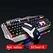 Produktbild Mechanische Gaming-Tastatur Touch-Panel USB-Kabel Gaming-Tastatur Metall Rainbow-Tastatur mit Hintergrundbeleuchtung Tastatur Bürotastatur wasserdichte Tastatur Multimedia-Tastatur und-Maus-Set Tastatur 104KEY ( farbe : Silver-4 )