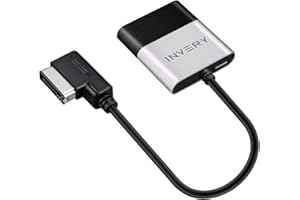 INVERY Airdual Adapter Bluetooth 5.0 aptX-HD do 2004-2009 roku kompatybilny z Audi MMI AMI 2G iPod Music Interface