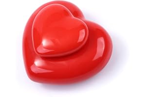 Youdear Memorials Piccola urna per cenere umana - urna fatta a mano cuore - bella urna souvenir - mini urna in ceramica - può contenere 54 cm3 cenere