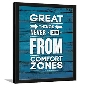 Chaka Chaundh - Motivational Quotes Frames - Framed Posters with Frame  Quotes Wall Frames for OFFICE, STUDENT AND STUDY ROOM - Photos with Quotes - (13.6 X 10.6 inches) (Great Things - Blue)