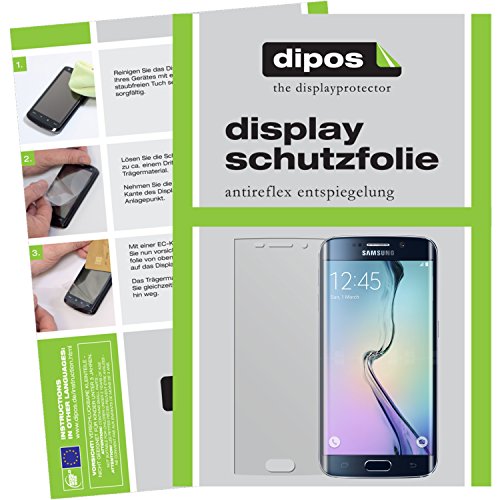 dipos Samsung Galaxy S6 Edge Schutzfolie (2 Stück) – Antireflex Premium Folie matt - 2