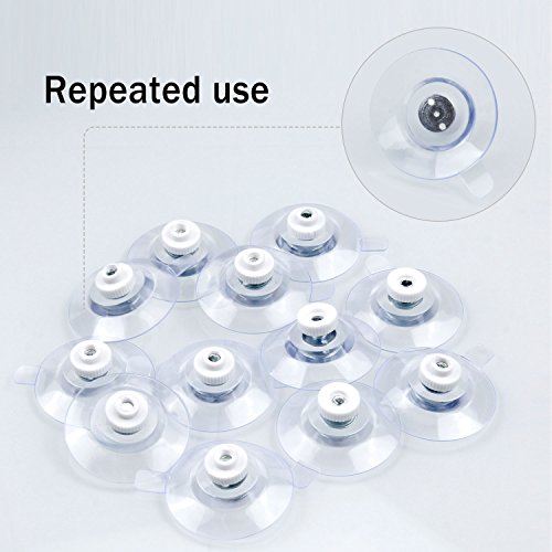 Saugnapf, Migimi transparente Saugnäpfe Ø 40mm incl. Rändelmutter (12 Pcs) - 8