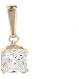 9ct Gold Cubic Zirconia Pendant without 