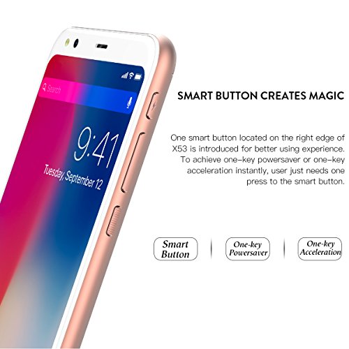 Handy Ohne Vertrag, DOOGEE X53 3G Dual SIM Smartphone GÃ¼nstig Android 7.0, 5,3 Zoll 18:9 Display, 1GB RAM 16GB ROM, Quad Core Prozessor, Dual 5 MP Hauptkamera mit Autofokus - Schwarz