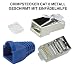 Produktbild odedo® 12er Pack Crimpstecker CAT6 Metall geschirmt mit Einfädelhilfe und Knickschutz, Netzwerk Lankabel RJ45 Kat 6, Crimp Stecker Gigabit blau, Modular Plug shielded Connector with Insert (Blau)
