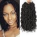 Price comparison product image Bo Locs Crochet Hair 6 Packs 12inch Nu Locs Crochet Hair Extensions Kanekalon Dreadlock Crochet Twist Hair Curly Faux Locs Crochet Braids (20 Roots/Pack) #1B