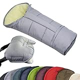 a) universaler Handwärmer/Muff + b) Winterfußsack/Mumie aus Lammwolle