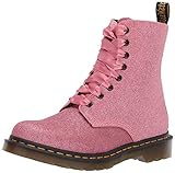 dr martens pink glitter boots Details: Gelbe Nähte, Air Wair Logo Schuhschlaufe