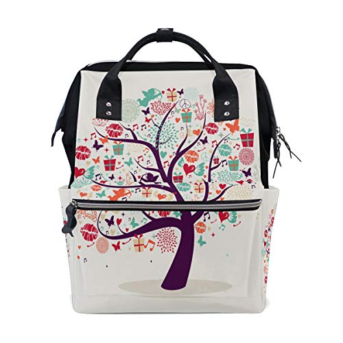 Preisvergleich Produktbild Bunte Karikatur Wunderbare Baum Große Kapazität Wickeltaschen Mama Rucksack Multi Funktionen Windel Wickeltasche Tote Handtasche Für Kinder Babypflege Reise Täglichen Frauen