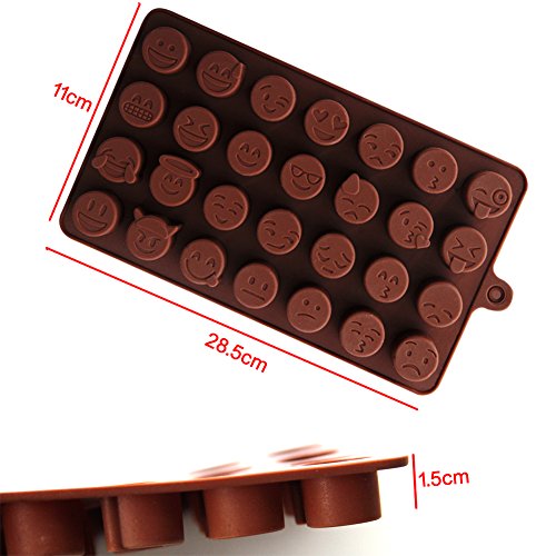 Emoji Emoticon Silikon formen Pralinenformen Schokoladenform Selber Machen DIY - 5