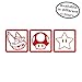 Produktbild Mario Kart Gamer Sticker Aufkleber Wall Window Autotür Hause Car Door Home 3 Weapons Shell Toadstool Star Vinyl Decal (Med/Mittel - 6cm x 20cm)