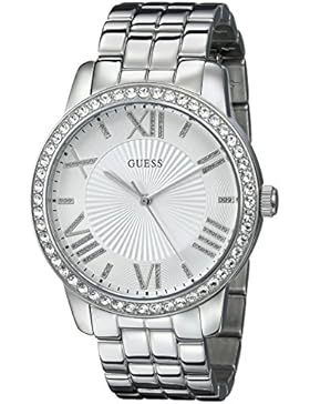 GUESS DAMEN 42MM SILBER Ã‹DELSTAHL ARMBAND & GEHÃ„USE UHR U0329L1