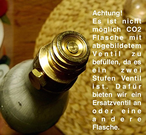 Adapter 1/2 Zoll Gewinde zum Umfüllen von CO2 Gas aus grossen CO2 Flaschen in die 290g WasserMaxx CO2 Flaschen Zylinder . Sparten Sie bis zu 500€ pro Jahr! - 8