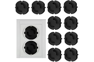 MELOPLAM Steckdosensicherung - Kindersicherung - Steckdosenabdeckung - 10 oder 20 Stück - Made in EU (schwarz)