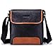 Produktbild CMXSEVENDAY NOB031 Kleine Leder Schultertasche für Männer Umhängetasche, Messenger-Bags, 24.5x28cm - Schwarz