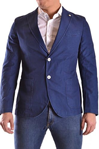 Manuel Ritz Men's Mcbi325017o Blue Cotton Blazer