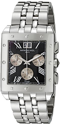 Raymond Weil Men's Quartz Watch with Black Dial Chronograph Display and Silver Stainless Steel Bracelet 4881-ST-00209