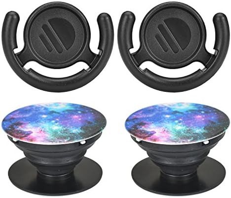 Willingood Expanding Stand and Grip For Smartphones [2 SmartHolder + 2 Suitable Clip] Suitable for all smartphones, tablets, iPod, Kindle, Nintendo and many other devices and more [Blue Nebula]