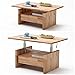 Produktbild Couchtisch mit Höhenverstellbare Platte Holz Massiv Buche Kernbuche Schublade Massivholz Titus
