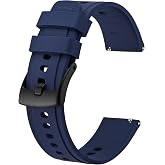 BISONSTRAP Flexible Watch Strap 18 mm 20 mm 22 mm 24 mm Silicone Watch Straps for Men and Women Quick Release Replacement Bands Bracelet