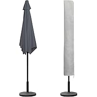 Hengda Schutzhülle für Ø 300 cm Sonnenschirm, Abdeckhauben für Sonnenschirm Anthrazit Universal Abdeckung zum Schutz für…