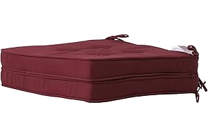 Race Leaf Lot de 2 coussins de chaise de jardin, salle à manger, salon, cuisine, voiture, bureau (bordeaux)