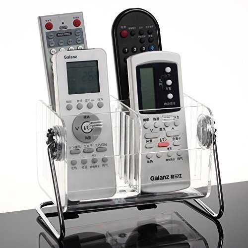 6-Slot Clear Acrylic Home Desk Tv Air-Conditioner Remote Control Storage Holder Organizer Stand