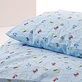 Kinderbettwäsche 100×135 40×60 cm, Bagger Traktor Auto Betonmischer Hellblau, Baumwolle, schadstoffgeprüft, Bettwäsche, Jungen, Kinder, Kindermotiv, Kinderzimmer, Bettbezug - 3
