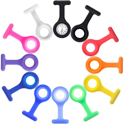 JSDDE Schwesternuhr Nurse Clock Krankenschwester Reinem Gelee Silikonhüllen Kitteluhr Set Pflegeruhr, Farbe Auswahl