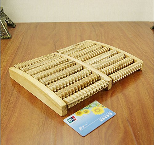 Dealglad Massageroller für die Füße, zur Entspannung, Holz, 8 Reihen, 2 Stück - 2