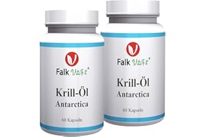 ‎FALK VITAFIT Falk VitaFit Krill Öl Antarctica I hochdosiert 500mg I Omega 3 aus der Antarktis I hohe Bioverfügbarkeit I 120 Kapseln