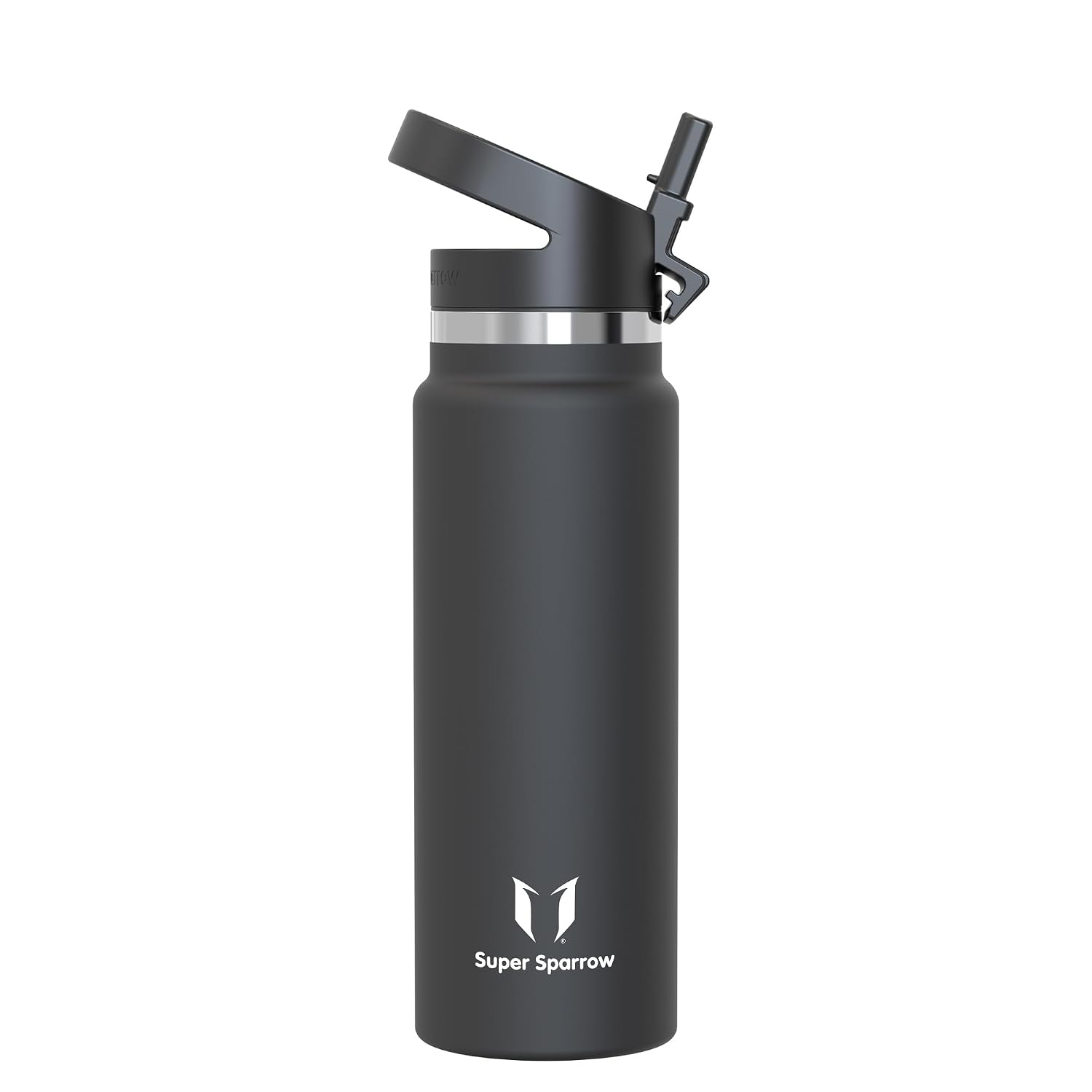 Super Sparrow Borraccia Termica - 500ml, 750ml, 1000ml, 1.2L, 1.5L- SwivelSip Inox Bottiglia - Senza BPA Borracce Termiche, Borraccia Ergonomica per Bambini, Sportiva, Bici, Campeggio, Palestra