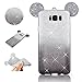 Produktbild Sycode Galaxy S8 Plus Glitzer Hülle,Galaxy S8 Plus 3D Hülle,Fashion Bling Glitzer Ultra Dünne TPU Silikon 2 in 1 Gradient Farbe Transparent Bumper Schutzhülle mit 3D Cartoon Maus Ohr Entwurf Ultra Leicht Slim Fit Weich Crystal Clear Transparente Schutzhülle Cover Schale Handy Tasche Schutz Etui Bumper Case Cover für Samsung Galaxy S8 Plus-Schwarz