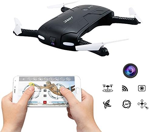 RC Mini Selfie Drone with Camera JJRC H37 Foldable Pocket Size Quadcopter with Adjustable Speed for Racing One Key Land/Take Off Altitude Hold &amp; Headless Mode