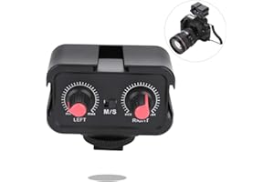 TOPIKY DSLR Camera 2 Channel Microphone Mixer with 3.5mm Audio Adapter - Universal Compact Mixer for Camcorders, Smartphones and Recording Devices