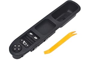 ZEALfix 6554.QC Botonera Elevalunas para 207 Interruptor de Ventana 6554QC Compatible para 207 CC C3 Delantera Izquierda