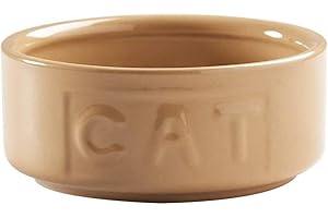 Mason Cash Cane Cat Bowl 13cm Small Stoneware Pet Bowl, 400ml Capacity, Classic Design, Dishwasher & Microwave Safe, Ideal for Food and Water