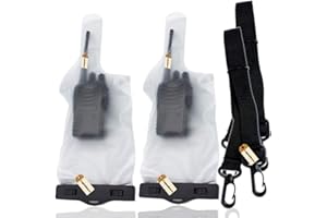 Lsgoodcare 2 pz portatile radio bidirezionale impermeabile impermeabile custodia custodia compatibile per Motorola Kenwood Midland UV-3R UV-5R PX-888 Walkie Talkie Radio, 5 pollici x 13,8", bianco