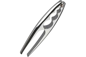 Fackelmann 48218 Casse Noix Premium, Casse-Noix, Casse Noix et crustacés, Acier Chromé, Argenté, 17,5 x 4 x 1,3 cm