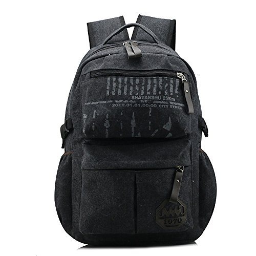 0159 # Qualitativ Leinwand Notebook Laptop Tasche Rucksack Herren & Frauen Casual Rucksack Bag 43,2 cm Anzug für 14/15,6/43,2 cm Laptop schwarz 17inch