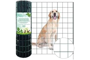 AMAGABELI GARDEN HOME Amagabeli 1.2M X 20M Drahtzaun Gartenzaun Maschendraht Grünen Maschenweite 100 x 100mm Drahtgitter-Rolle Gartenzaun RAL6005 Kaninchendraht Metall Drahtg Forstzaun Gitterzaun Drahtzaun